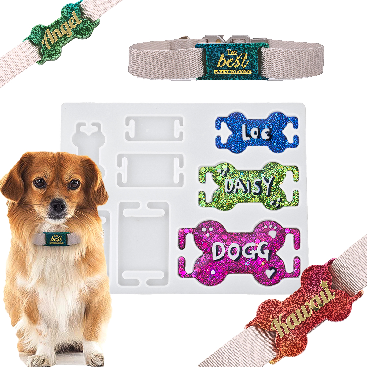DIY Cat Dog ID Tag Silicone Mo - Name Necklace Custom recensie en prijs