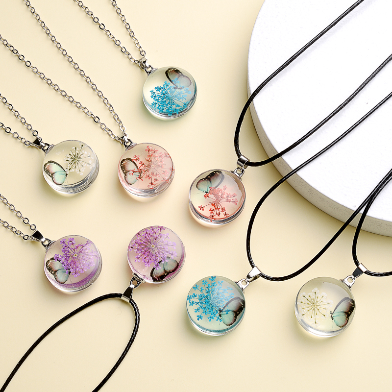 Fahion Glass Charm Real Dried  - Birth Flower Necklace recensie en prijs