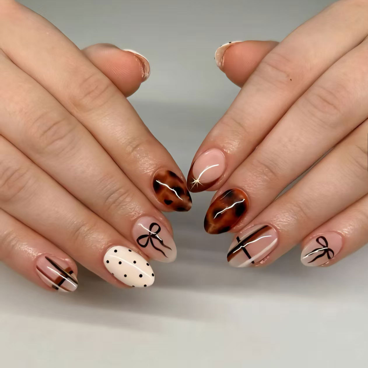 24pcs Flower False Nails Brown - Pressed Flower Art recensie en prijs