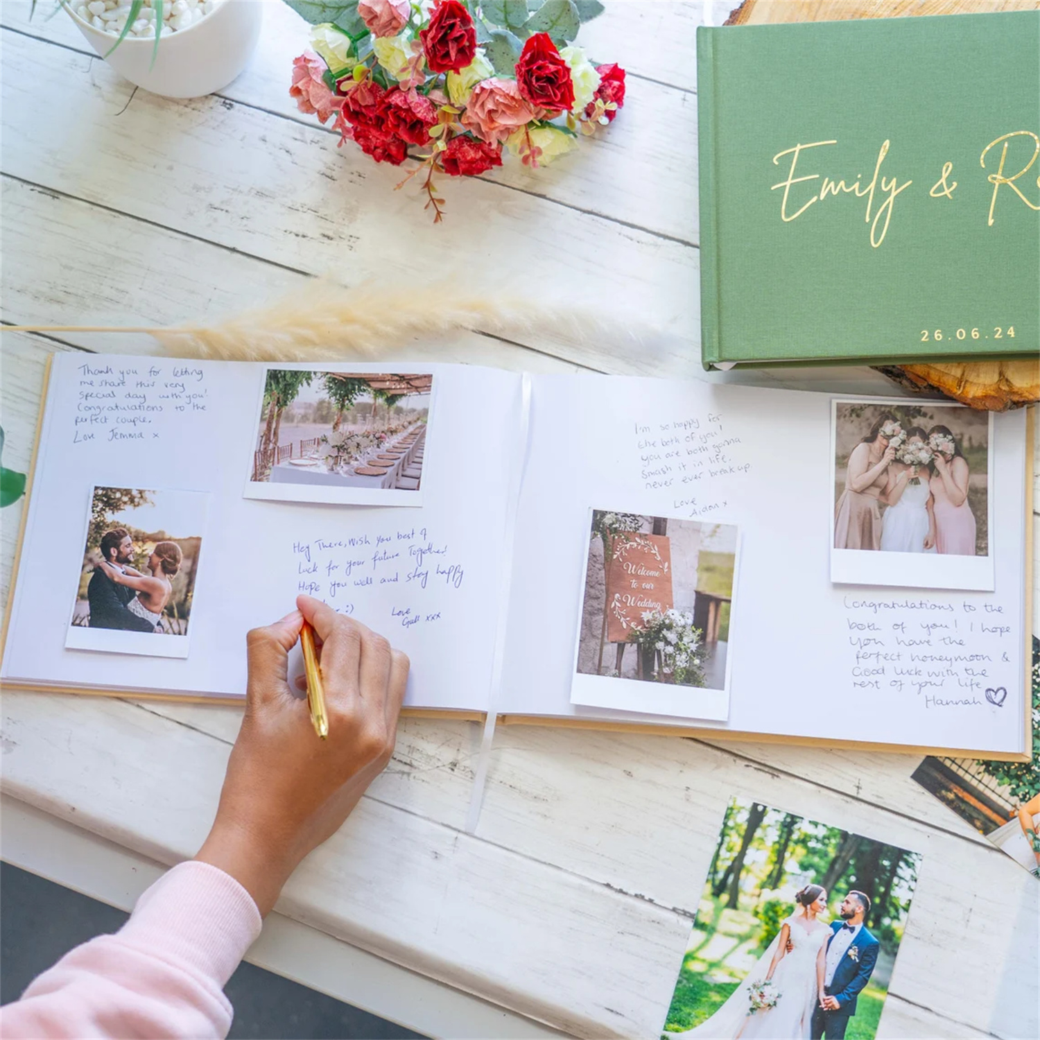 Rustic Floral Wedding Guestboo - Custom Photo Book recensie en prijs