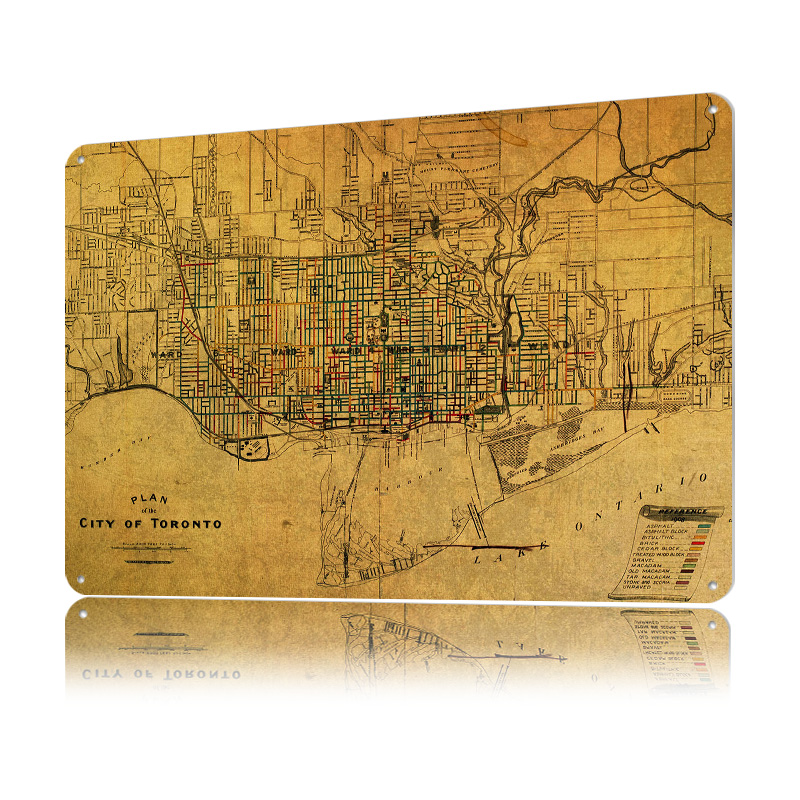 Vintage Street Map of Toronto  - Custom Map Poster recensie en prijs