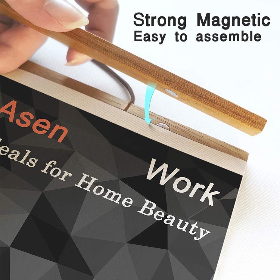 1PC Magnetic Wooden Picture Ha - Engraved Wood Frame recensie en prijs