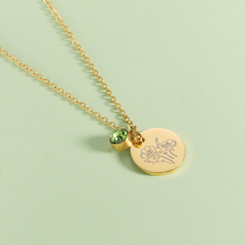 Crystal Birthstone Necklace fo - Birth Flower Necklace recensie en prijs