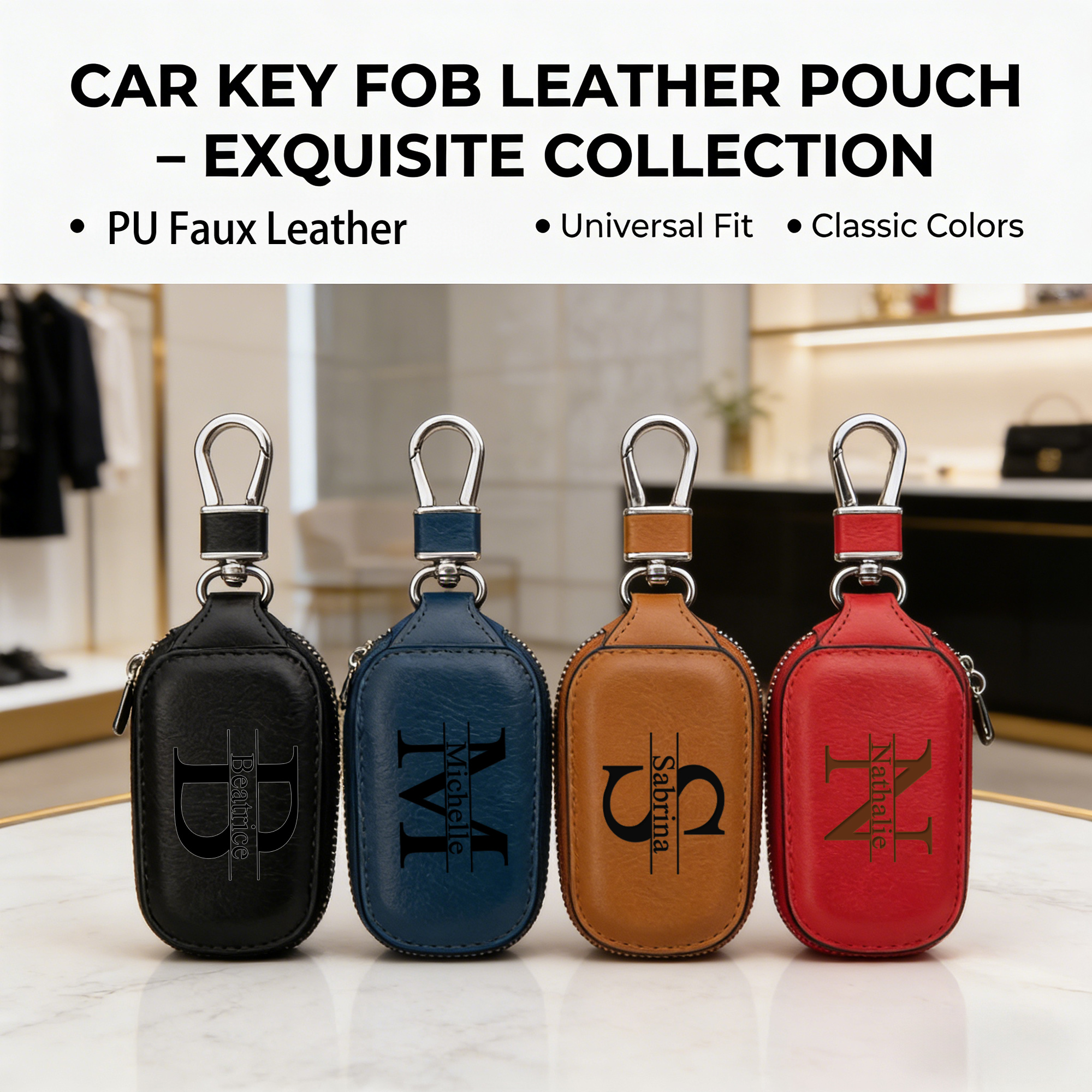 Personalized Custom Zipper Key - Monogram Keychain Leather recensie en prijs