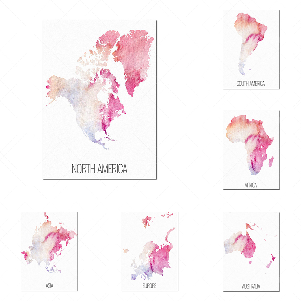 6 continent poster set, North  - Custom Star Map recensie en prijs