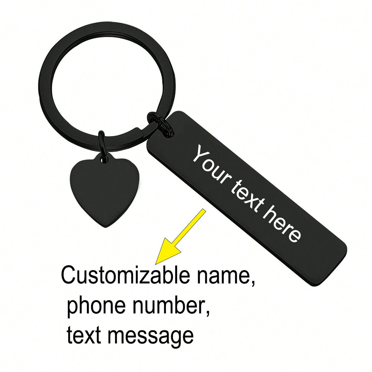 Custom Text Keychain Personali - Initial Ring Custom recensie en prijs