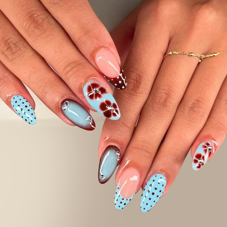 24pcs Leopard Print Brown Nail - Pressed Flower Art recensie en prijs