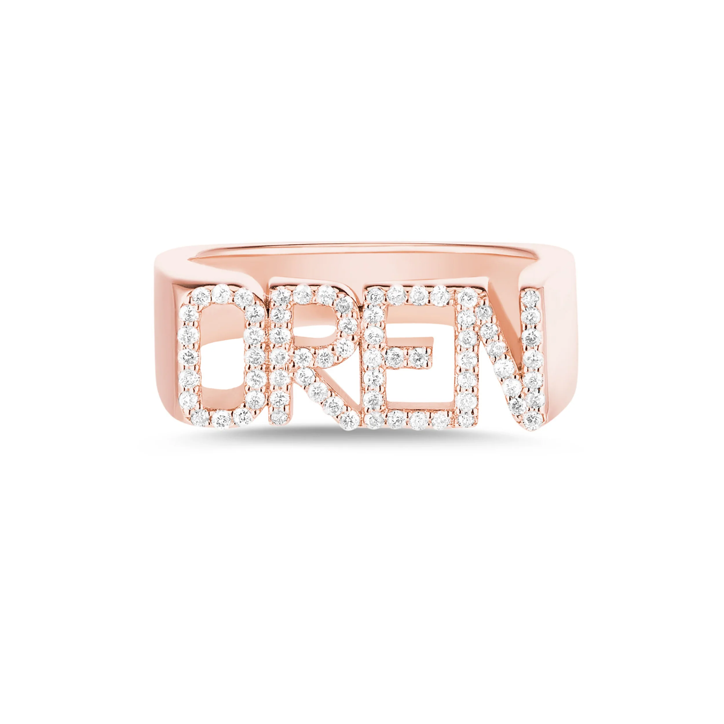 3D Name Ring Custom Diamond Na - Initial Ring Custom recensie en prijs