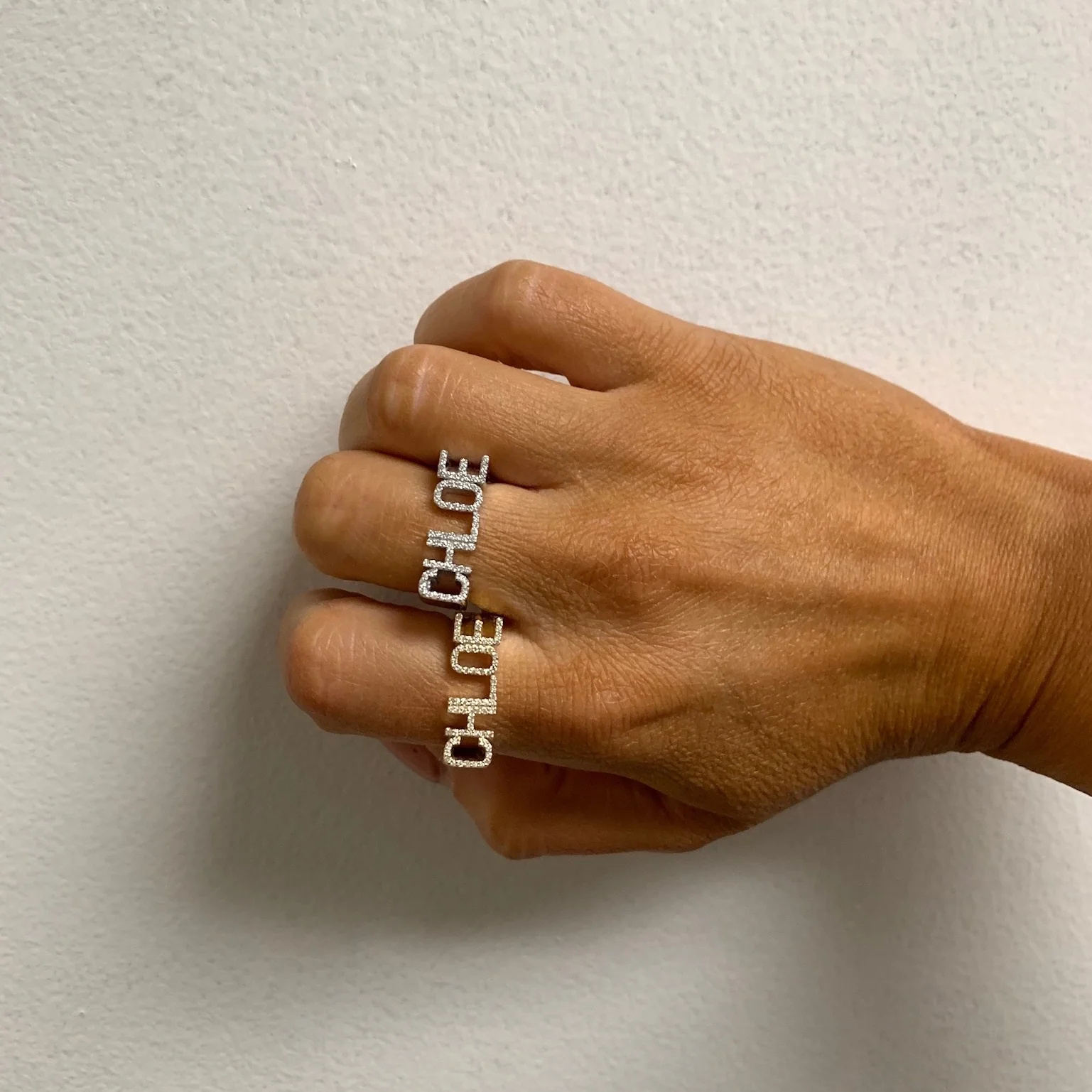 3D Name Ring Custom Diamond Na - Initial Ring Custom recensie en prijs