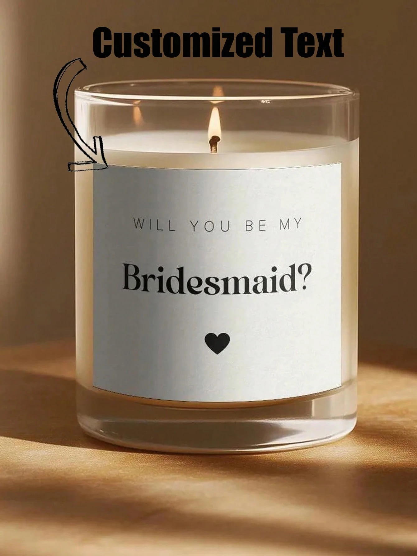 Custom Candle Label Will You B - Personalised Candle Label recensie en prijs