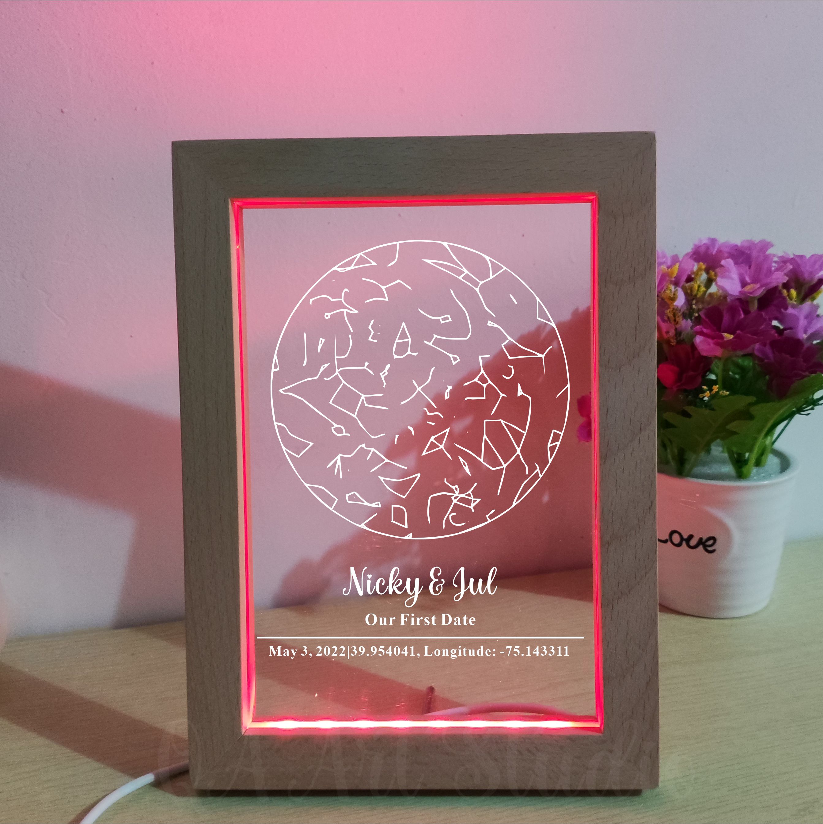 Personalized Wooden Acrylic Ni - Custom Star Map recensie en prijs
