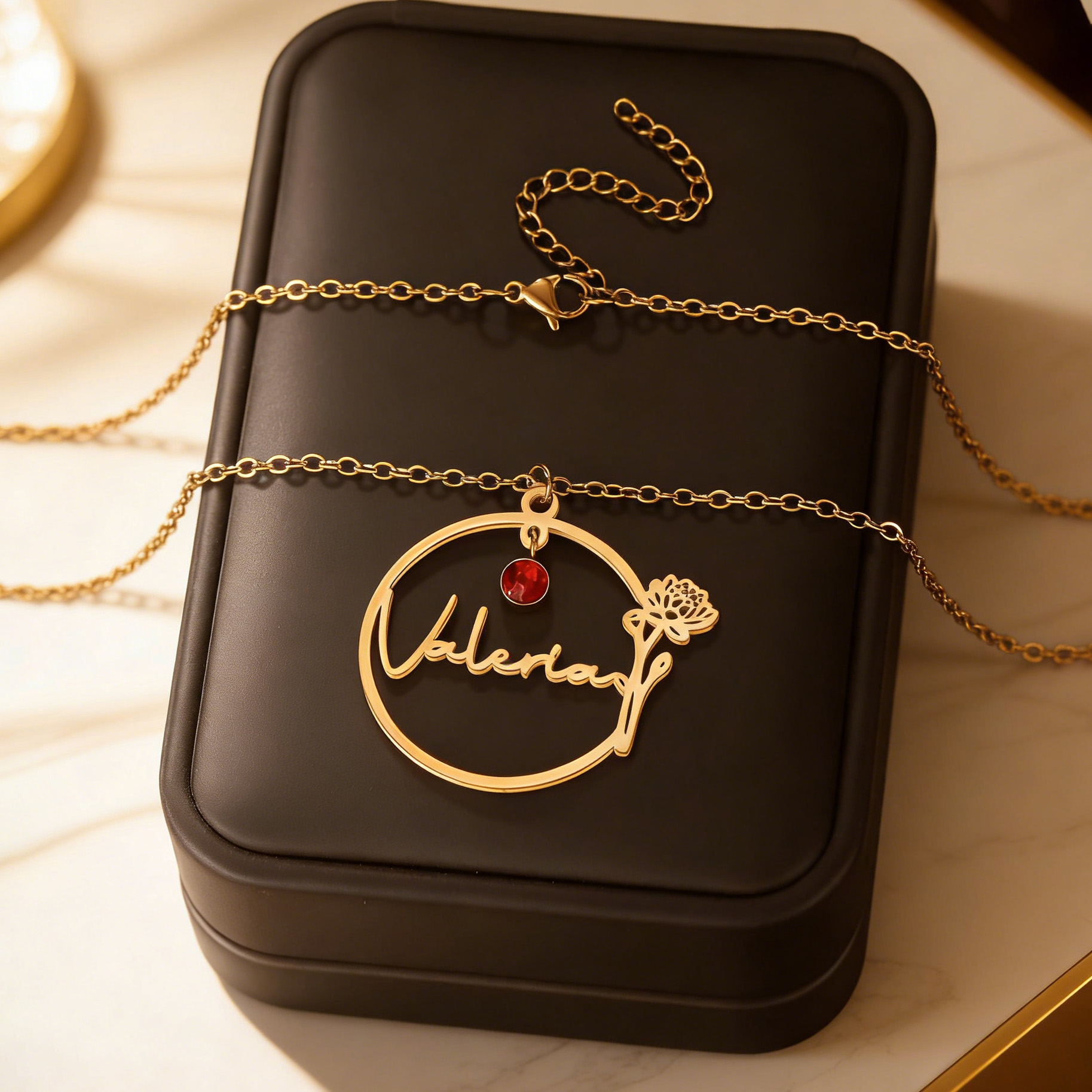 Haiyufly Custom Name Necklace  - Birth Flower Necklace recensie en prijs