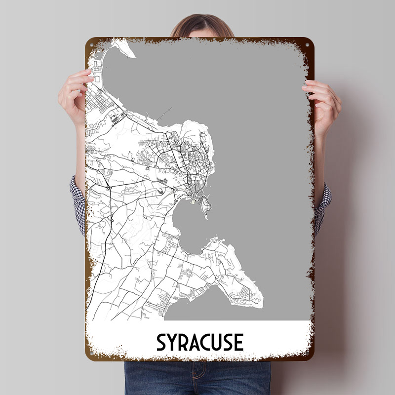 Syracuse City Map Metal Poster - Custom Map Poster recensie en prijs