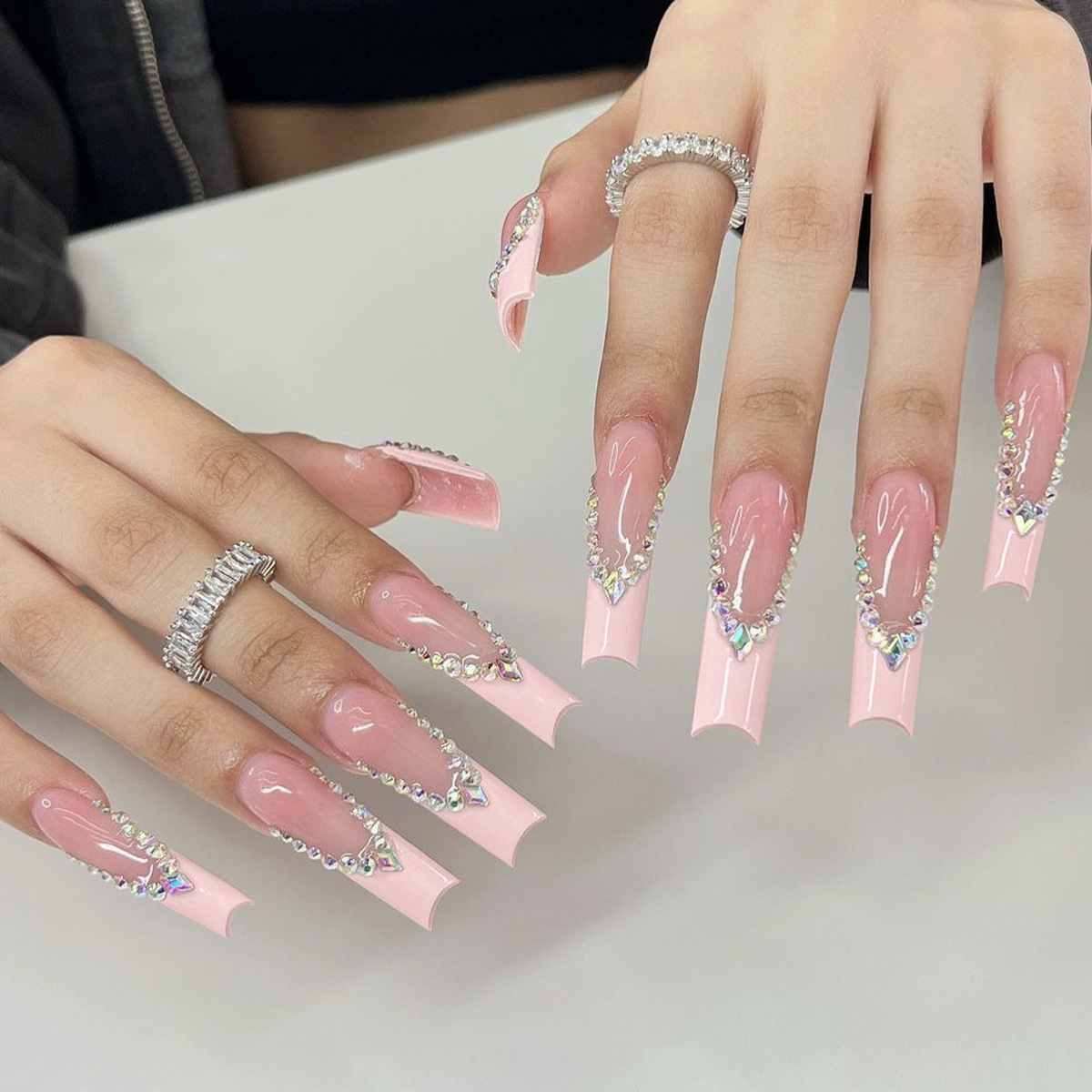 24pcs Long Ballet False Nails  - Pressed Flower Art recensie en prijs