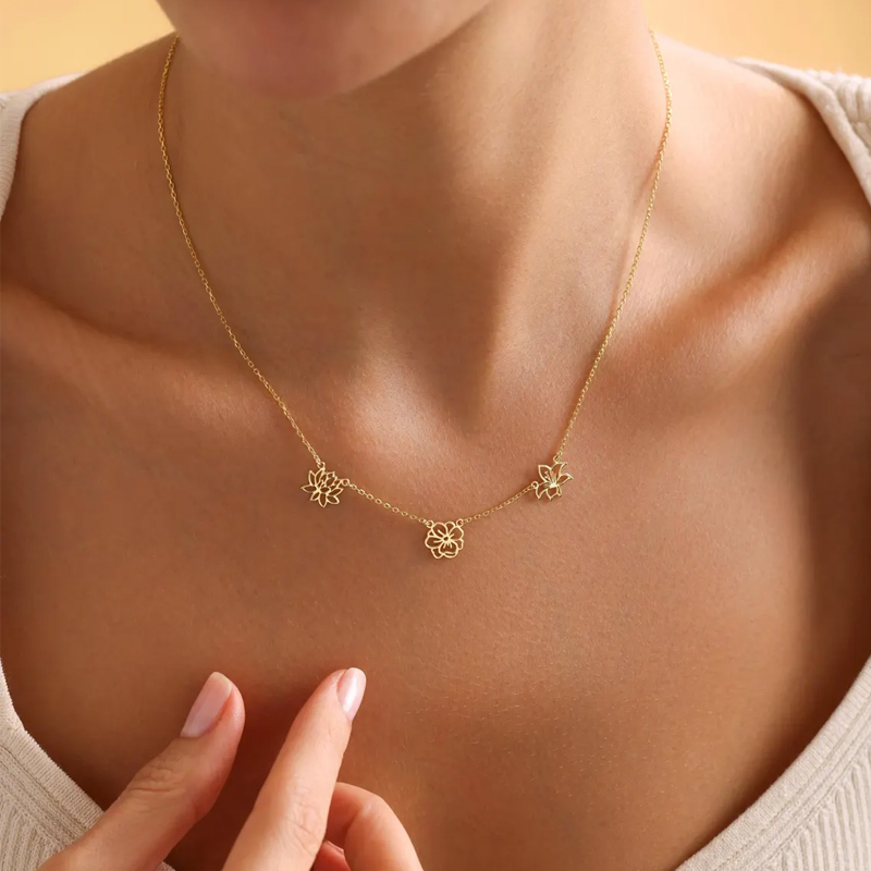 Customized Birth Flowers Neckl - Birth Flower Necklace recensie en prijs