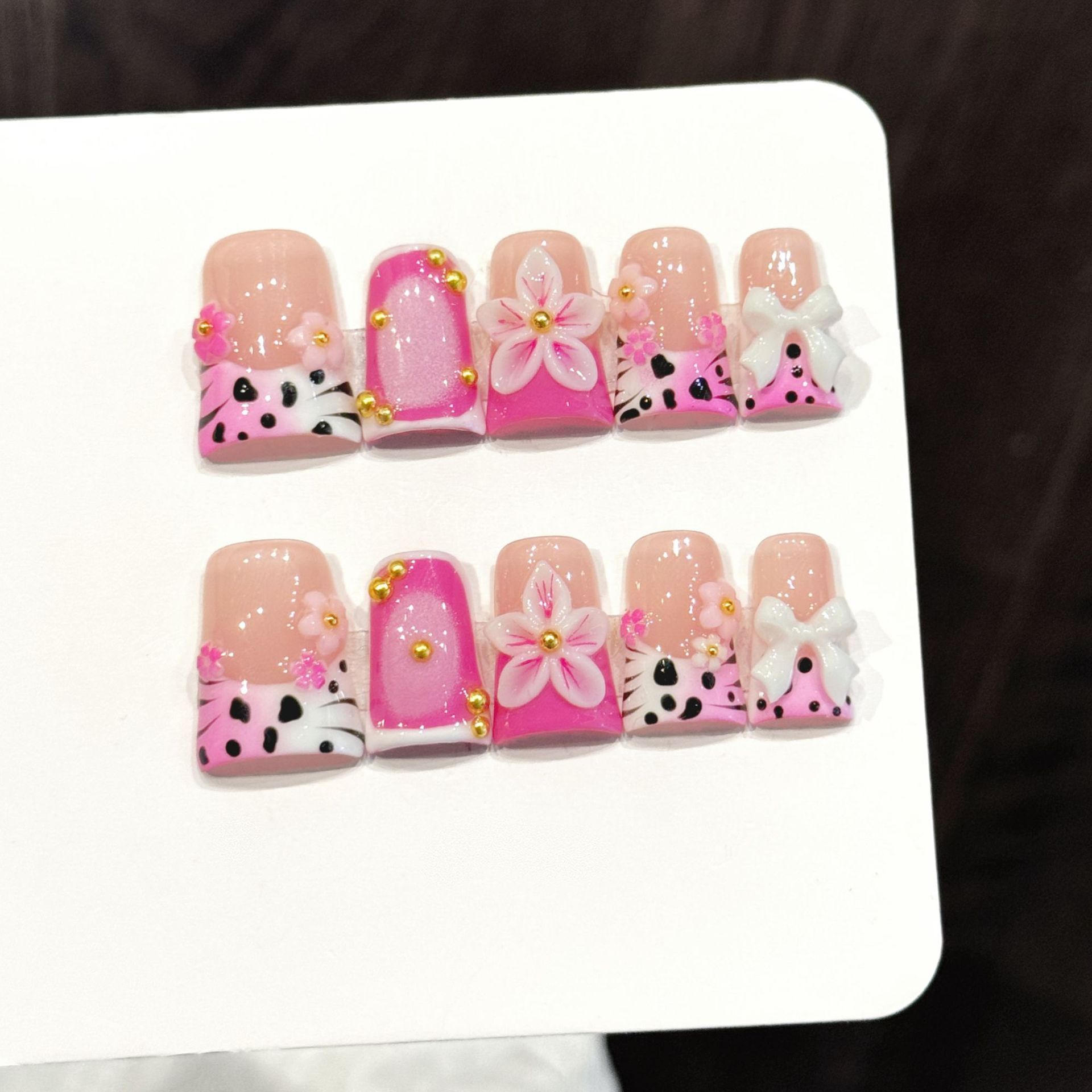 10pcs Ocean Style Fake Nails D - Pressed Flower Art recensie en prijs