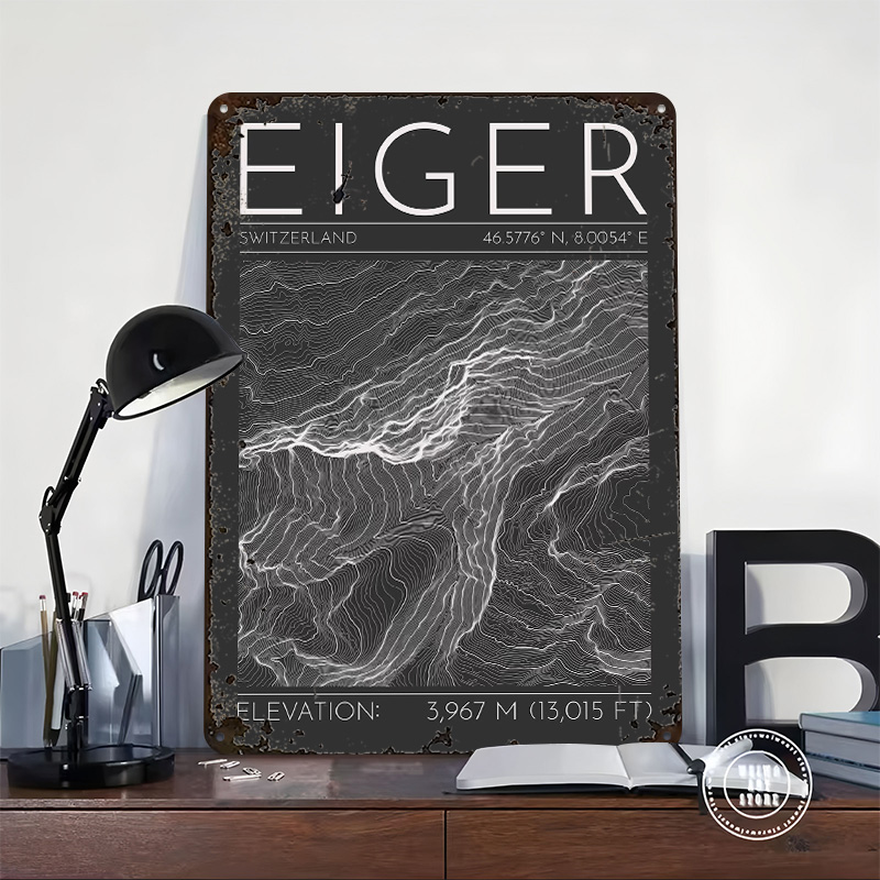 Eiger Mountain Topographic Con - Custom Map Poster recensie en prijs