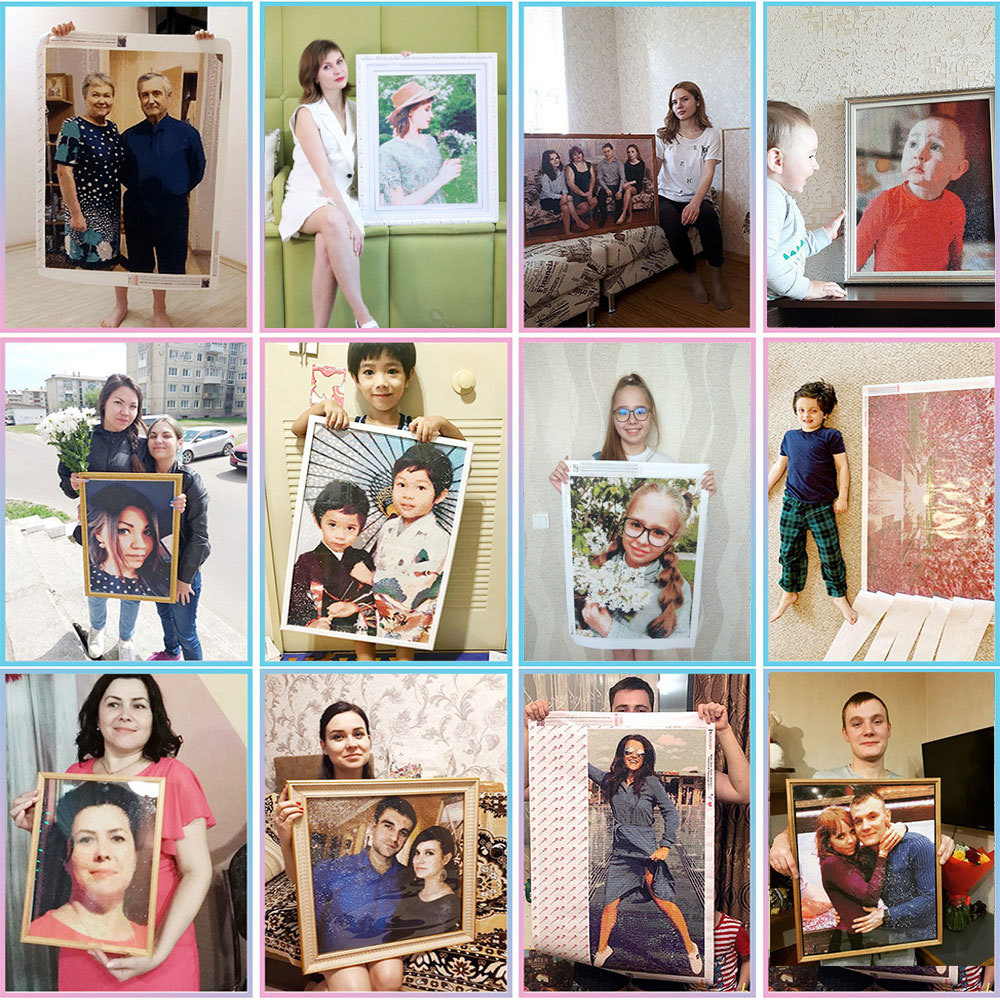 HUACAN Full Kits Diamond Paint - Photo Mosaic Print recensie en prijs
