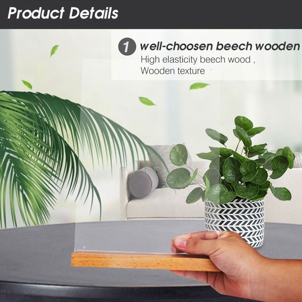 Durable Acrylic Table Top Sign - Engraved Wood Frame recensie en prijs