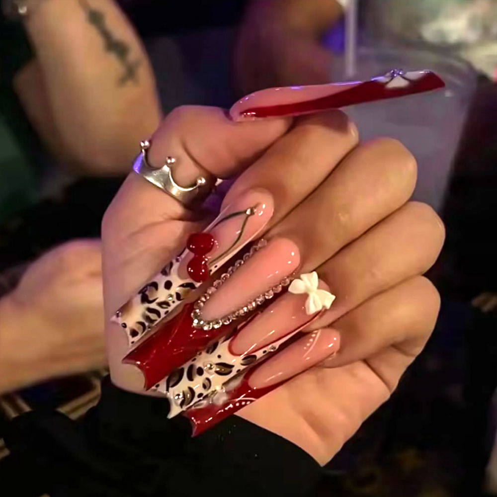 24pcs Wearable Press on Nails  - Pressed Flower Art recensie en prijs