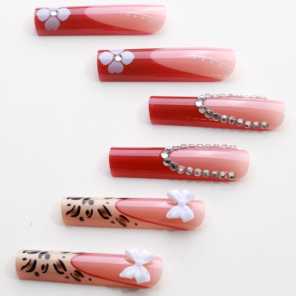 24pcs Wearable Press on Nails  - Pressed Flower Art recensie en prijs