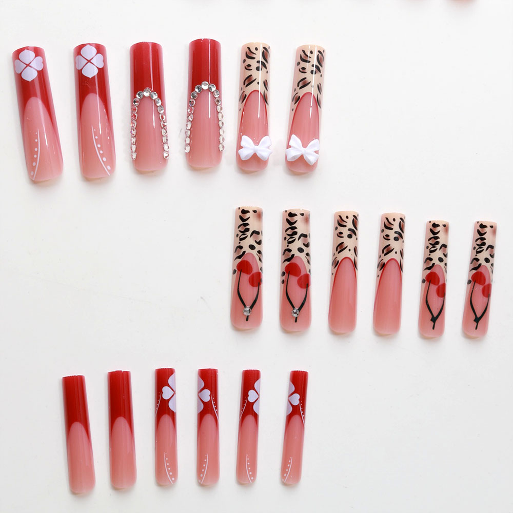 24pcs Wearable Press on Nails  - Pressed Flower Art recensie en prijs