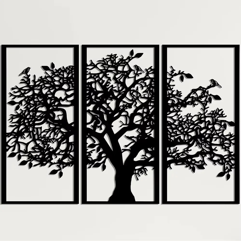 3Pcs Family Tree Metal Wall De - Family Tree Print recensie en prijs