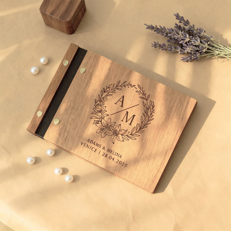 Personalized Wooden Wedding Gu - Custom Photo Book recensie en prijs