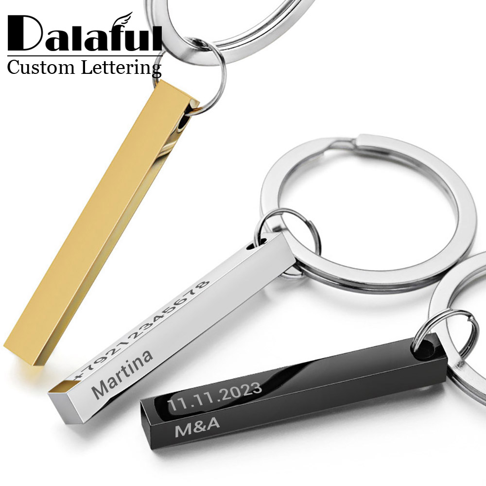 Personalize Keychains 3D Bar S - Initial Ring Custom recensie en prijs